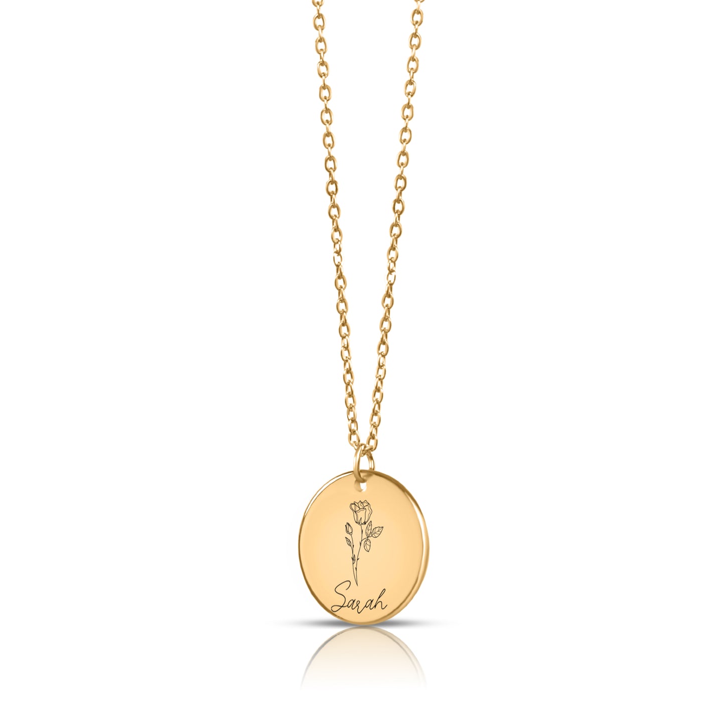 Birthflower Name Custom Necklace