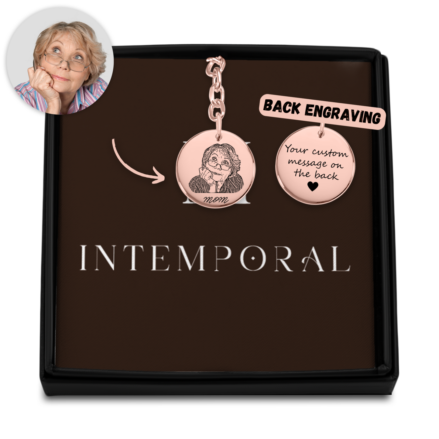 Portrait Custom Keychain