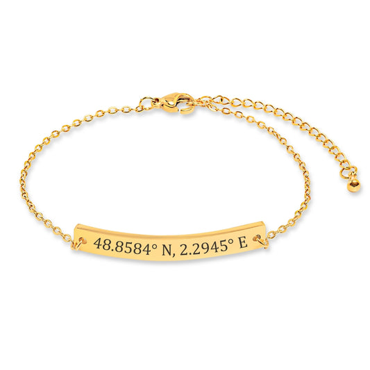 Coordinates Custom Bracelet