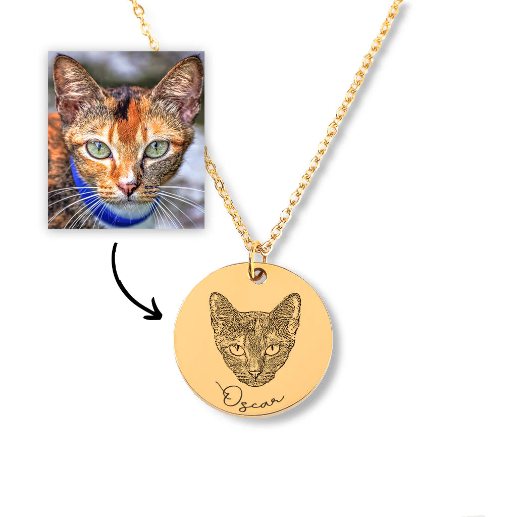 Pet Portrait Round Necklace