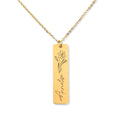 Floral Name Pendant
