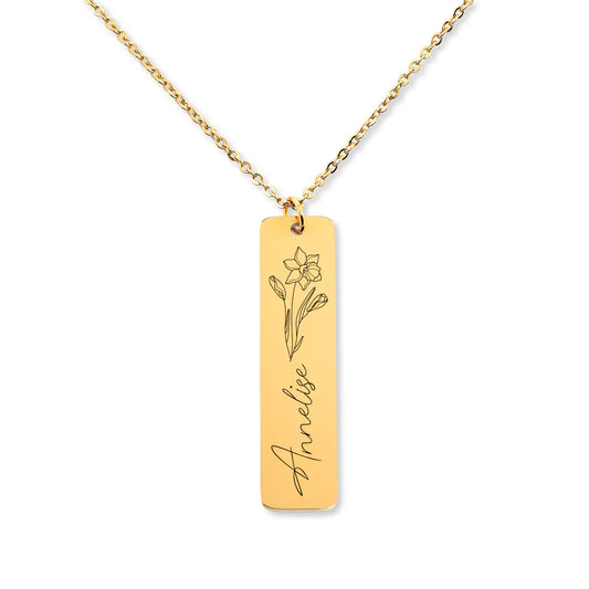 Floral Name Pendant