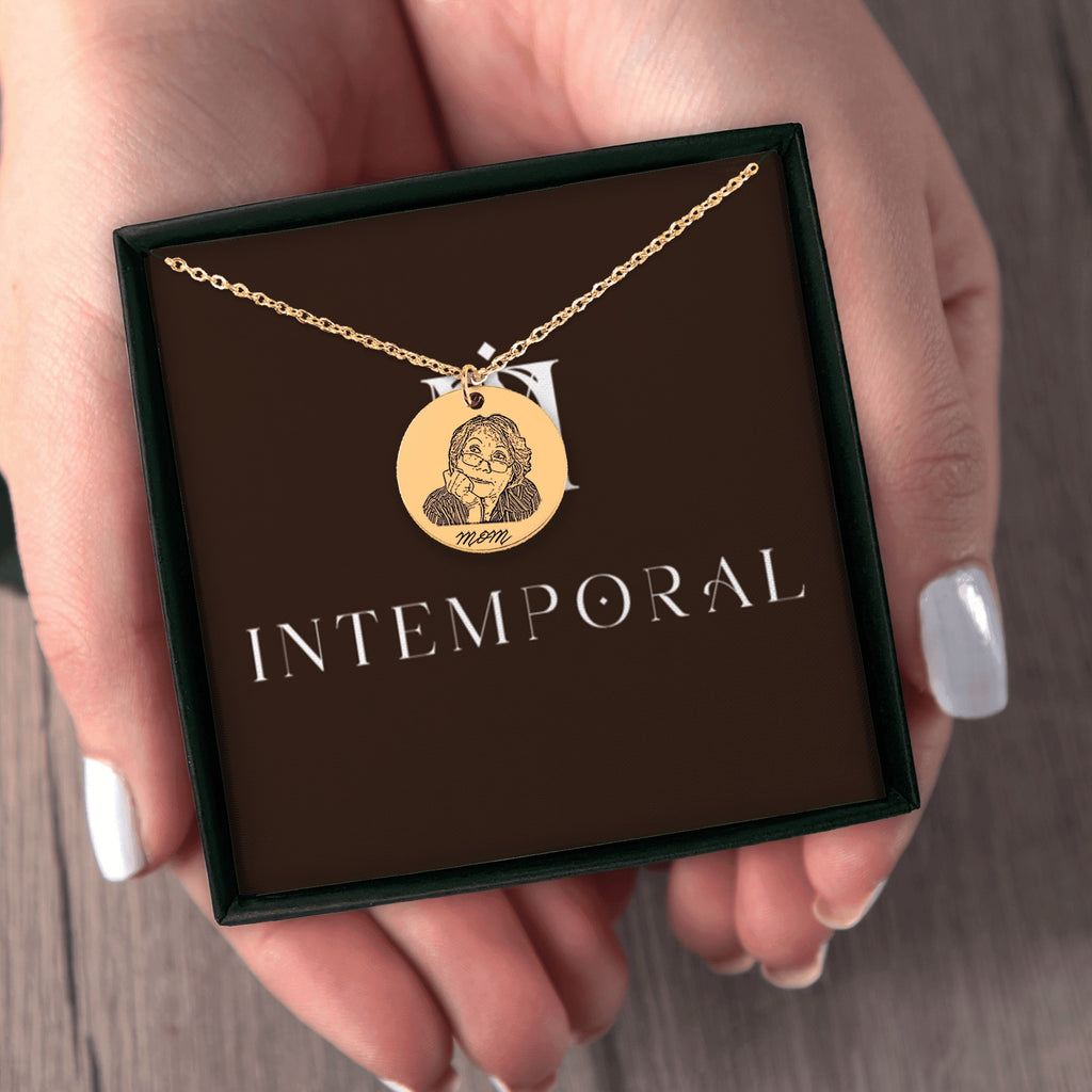 Front & Back Photo Engraving Necklace