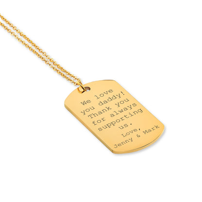 Custom Tag Message Necklace