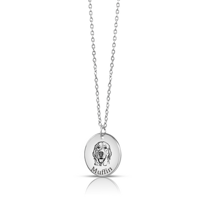 Pet Portrait Round Necklace