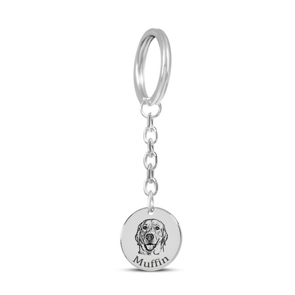 Pet Portrait Custom Keychain